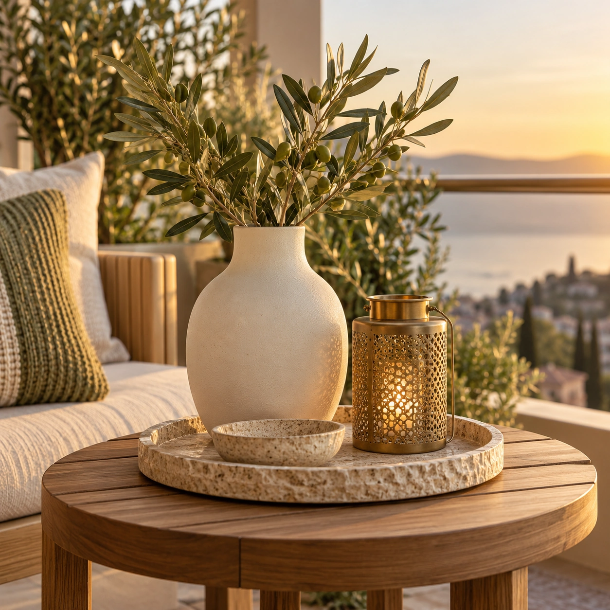 Style inspiration: ceramic vase, lantern and decorative tray